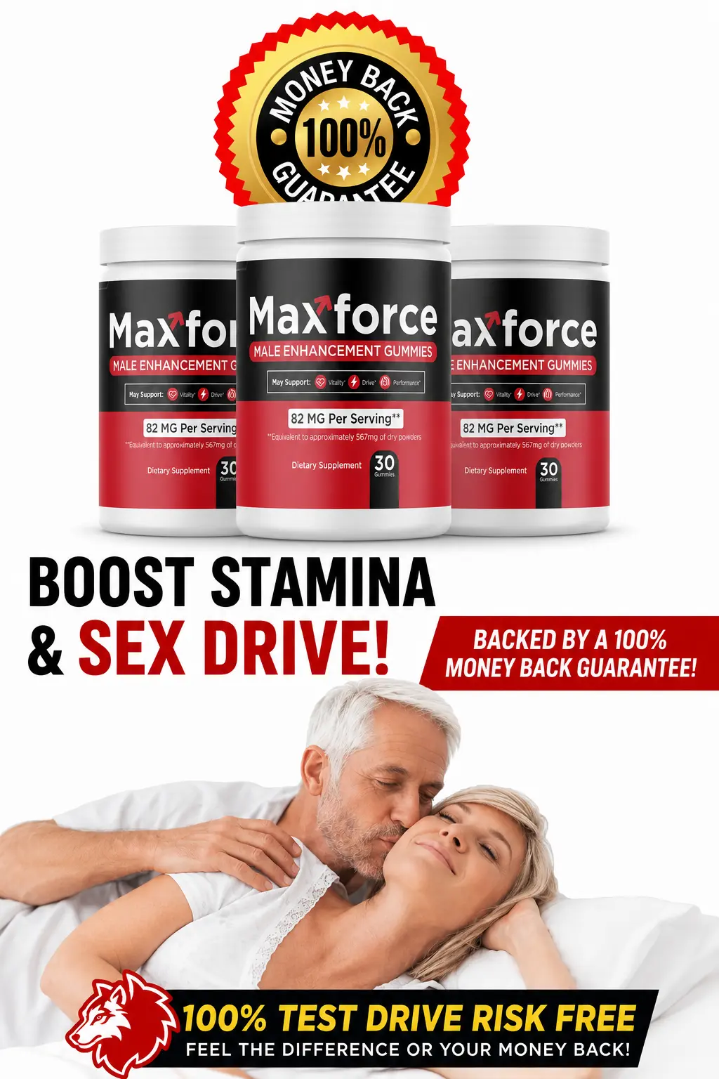 MaxForce 2 Bottle Daily Strength & Energy Supply